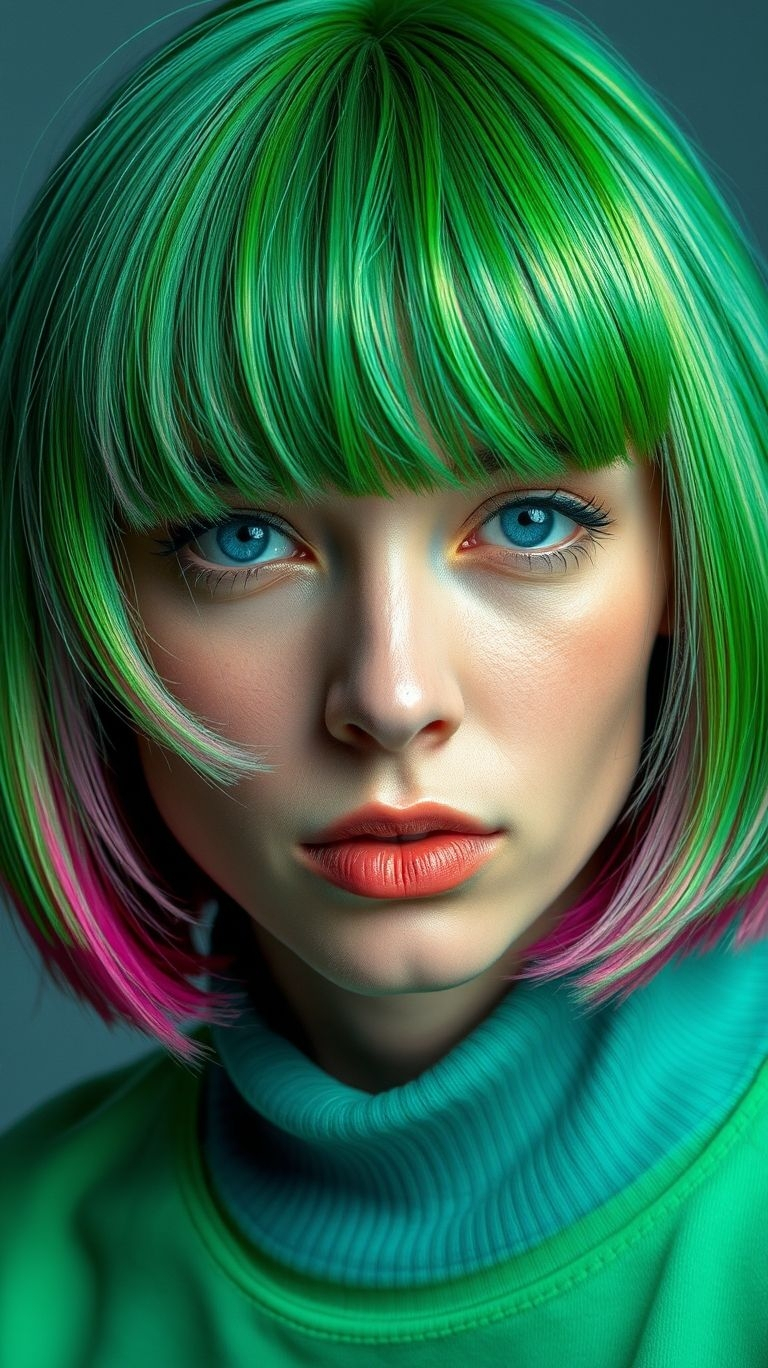 85+ Short Hair Color Trends That Are Bold and Beautiful | Pocoko Why blend in when you can stand out? Short green hair is the fearless trend that turns any hairstyle into an instant masterpiece.