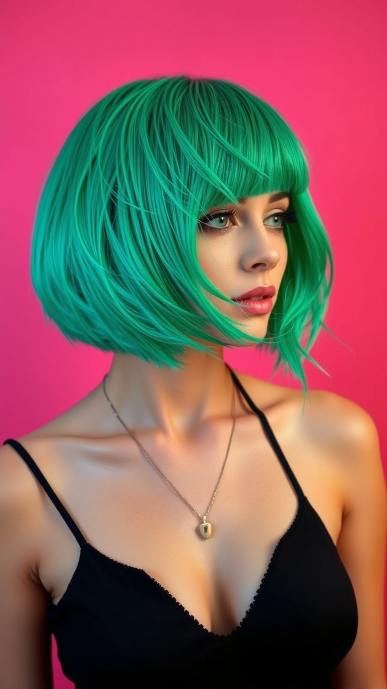 85+ Short Hair Color Trends That Are Bold and Beautiful | Pocoko Get in touch with your edgy side! Short green hair is daring, fresh, and the trend that’s redefining bold beauty.