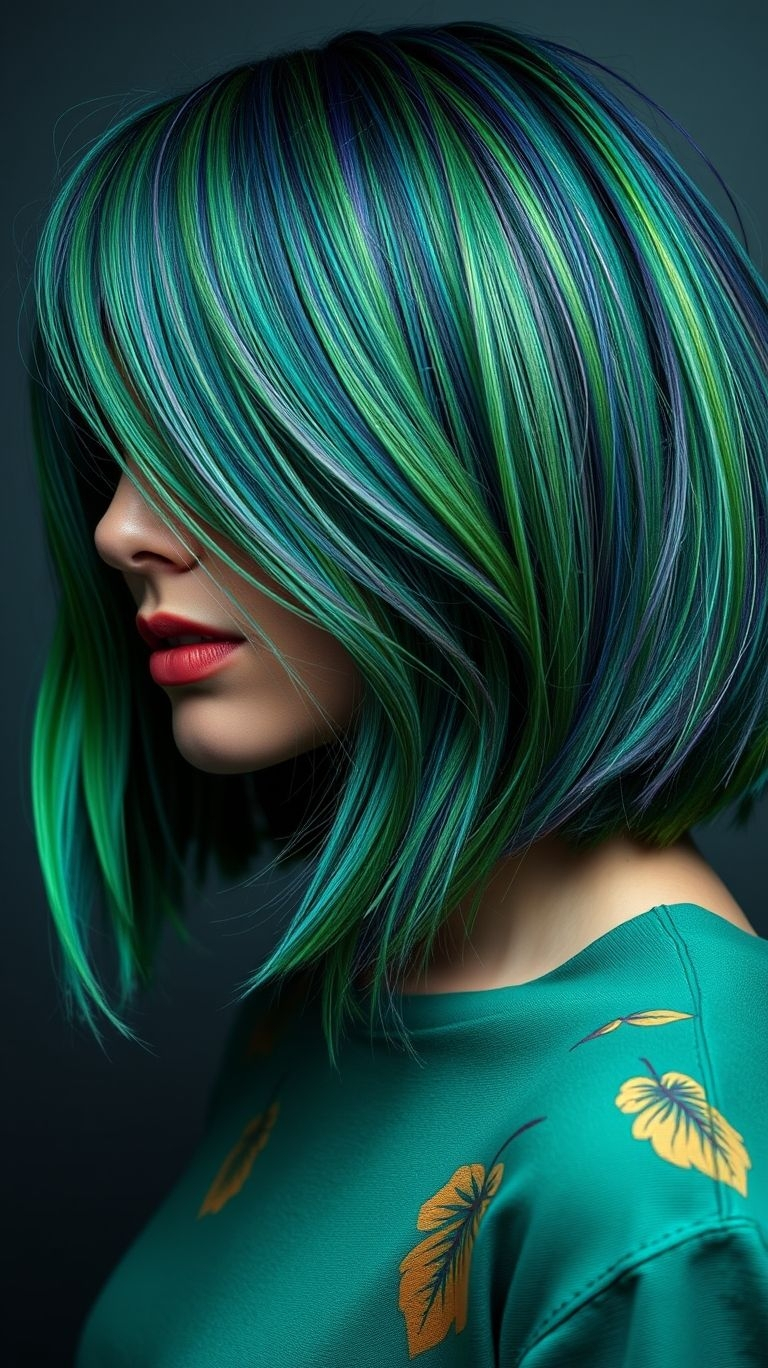 85+ Short Hair Color Trends That Are Bold and Beautiful | Pocoko Emerald, neon, or mint? Green hair on short styles makes every shade a statement. Are you ready to glow?