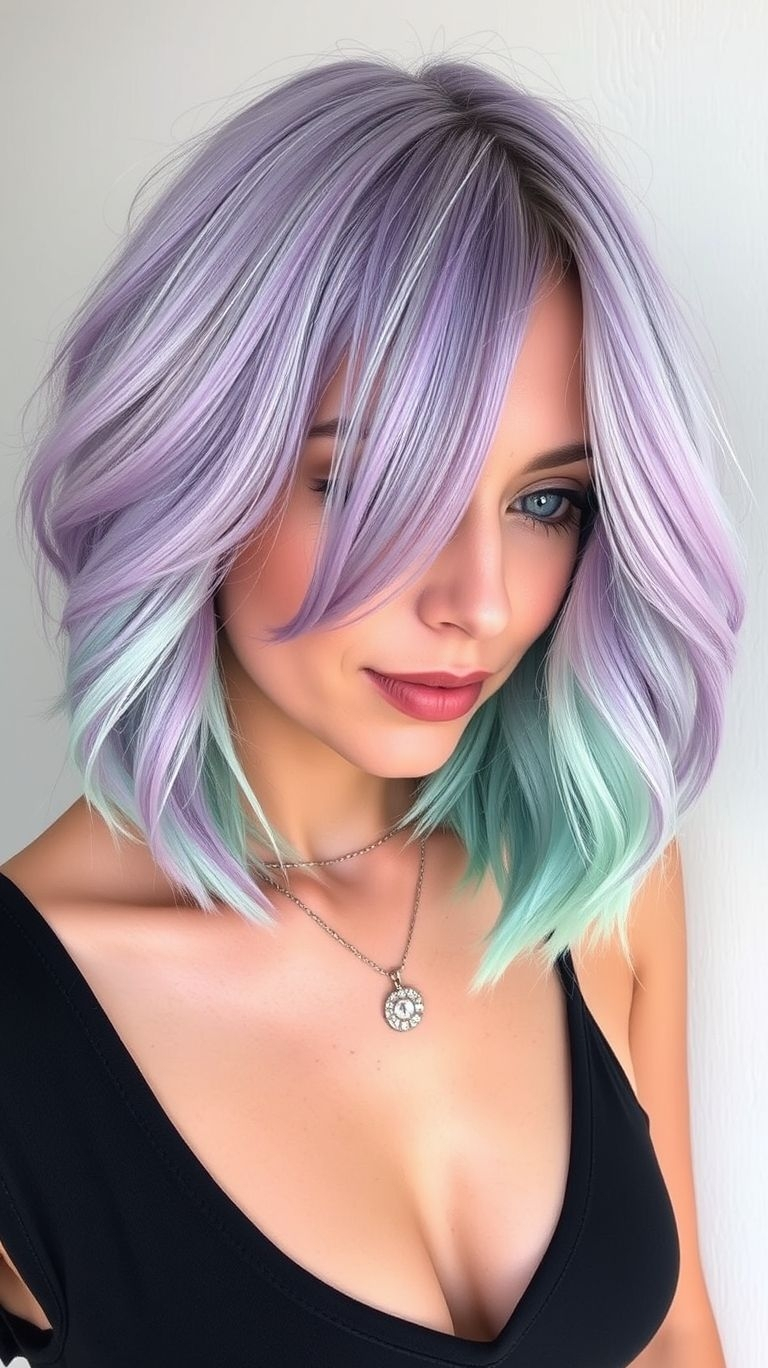 Lavender and mint? Yes, please! These dreamy hues turn short hair into an ethereal masterpiece—fresh, bold, and effortlessly chic.