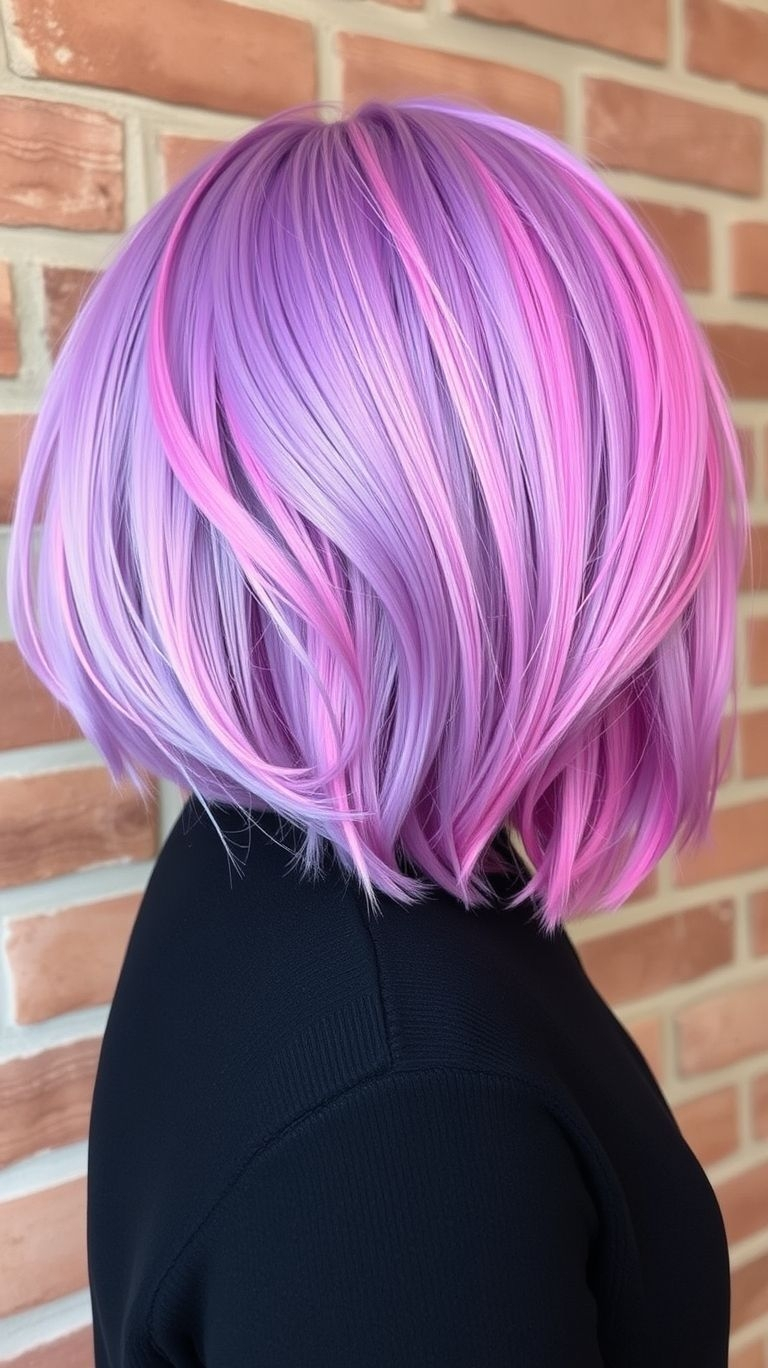 Turn heads with short hair that glows in soft lavender and mint tones. Effortlessly cool, endlessly enchanting!
