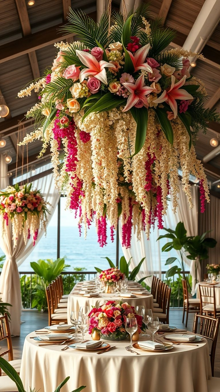 Why settle for just one flower when you can have them all? A mix of tropical florals brings warmth, color, and island-inspired charm to your wedding!