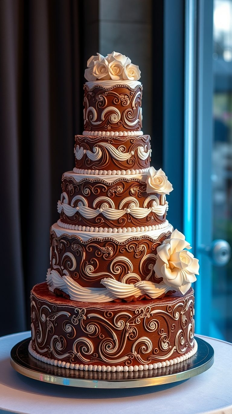 Your vows will be sweet, but this chocolate wedding cake is even sweeter! Layers of indulgence crafted for your perfect day.