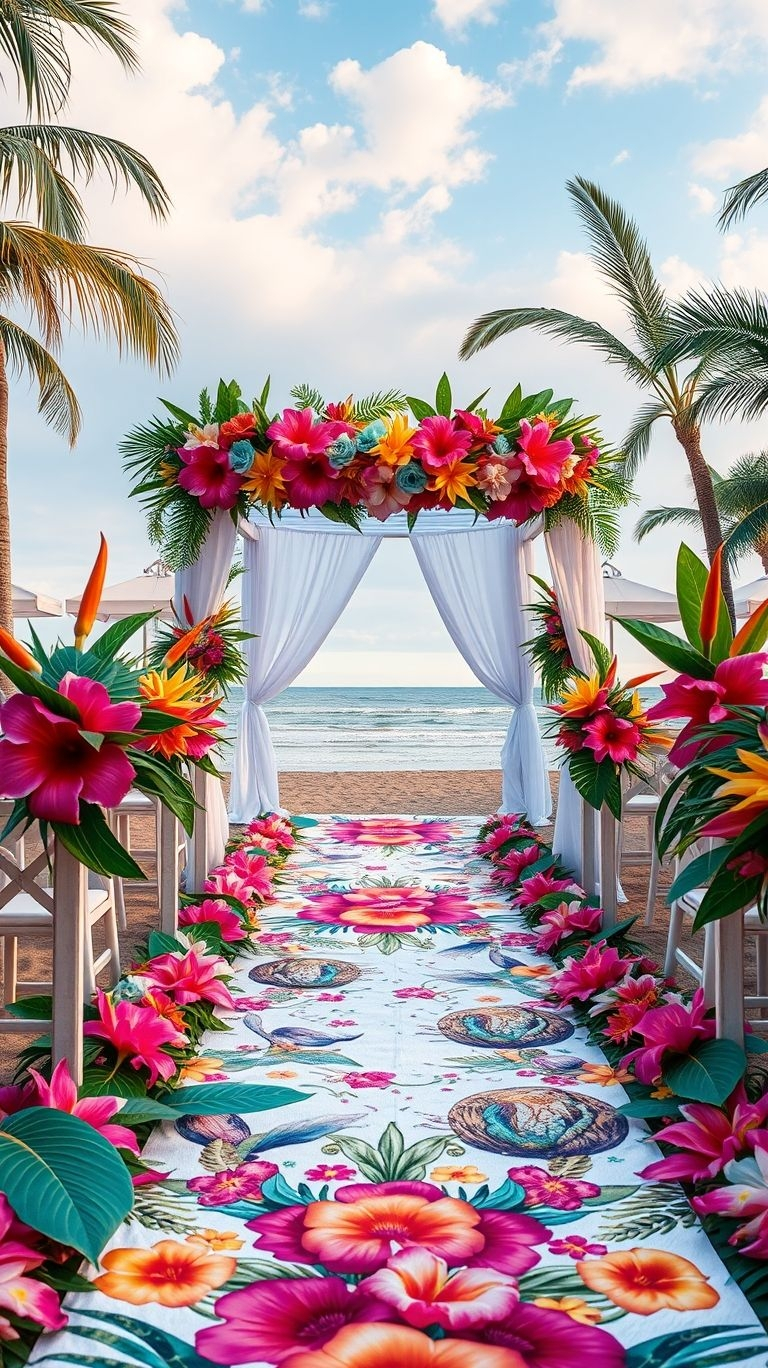 Lush florals, soft ocean breezes, and a sandy path to forever—sea-facing wedding aisles redefine romance with effortless tropical charm.