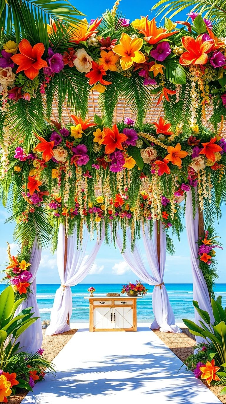 Lush florals, soft ocean breezes, and a sandy path to forever—sea-facing wedding aisles redefine romance with effortless tropical charm.