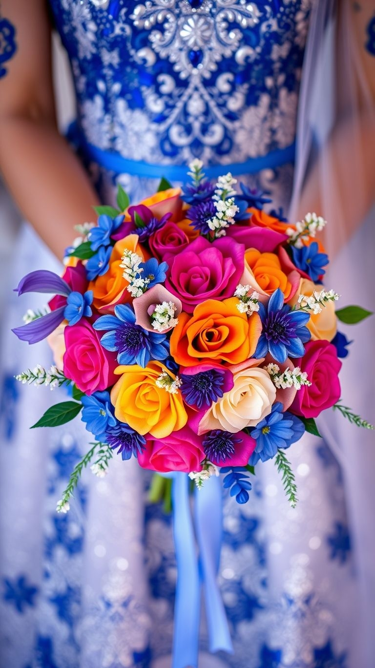 80+ Bouquet Ideas: Stunning Floral Wonders | Pocoko If your bouquet were a playlist, this one would be pure vibes. Roses in every shade jam with tulips, orchids, and wild florals for one show-stopping arrangement.