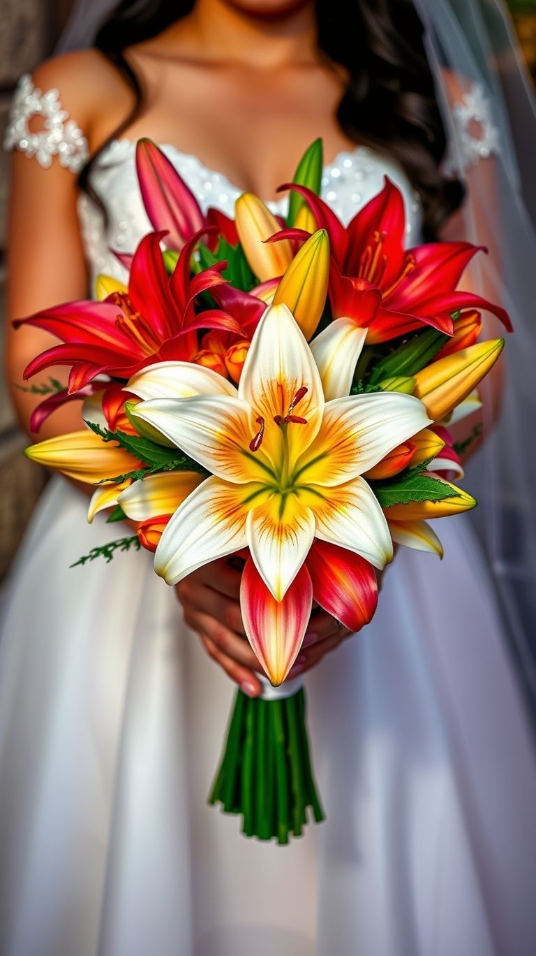 80+ Bouquet Ideas: Stunning Floral Wonders | Pocoko A bouquet that looks like it graduated from finishing school—lilies add the polish while garden florals bring the soft rebellion. It's giving “classic with a twist.”