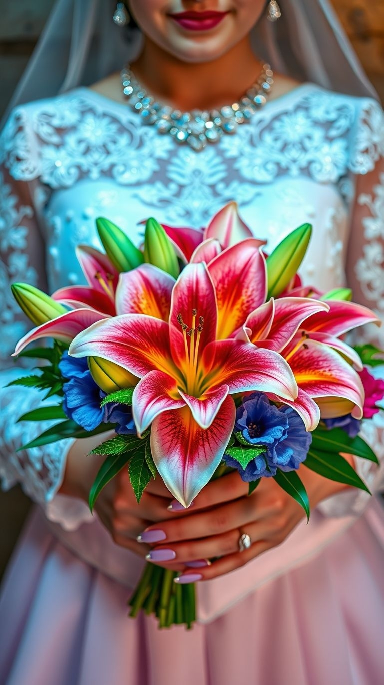 80+ Bouquet Ideas: Stunning Floral Wonders | Pocoko If lilies were movie stars, this bouquet’s the red carpet. Understated yet magnetic—ideal for the bride who knows timeless beats trendy.