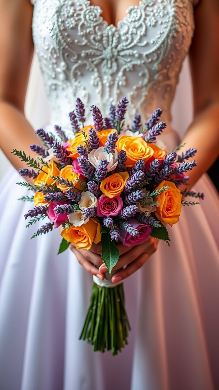 80+ Bouquet Ideas: Stunning Floral Wonders | Pocoko A bouquet that doubles as aromatherapy? Yes please. These lavender accents do more than look pretty—they deliver bridal bliss in every whiff.
