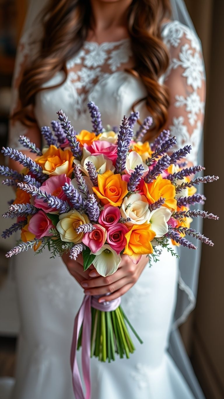 80+ Bouquet Ideas: Stunning Floral Wonders | Pocoko Bouquet tip: add lavender and let nature do the styling. These sprigs make florals look handpicked, heartfelt, and secretly high-fashion.