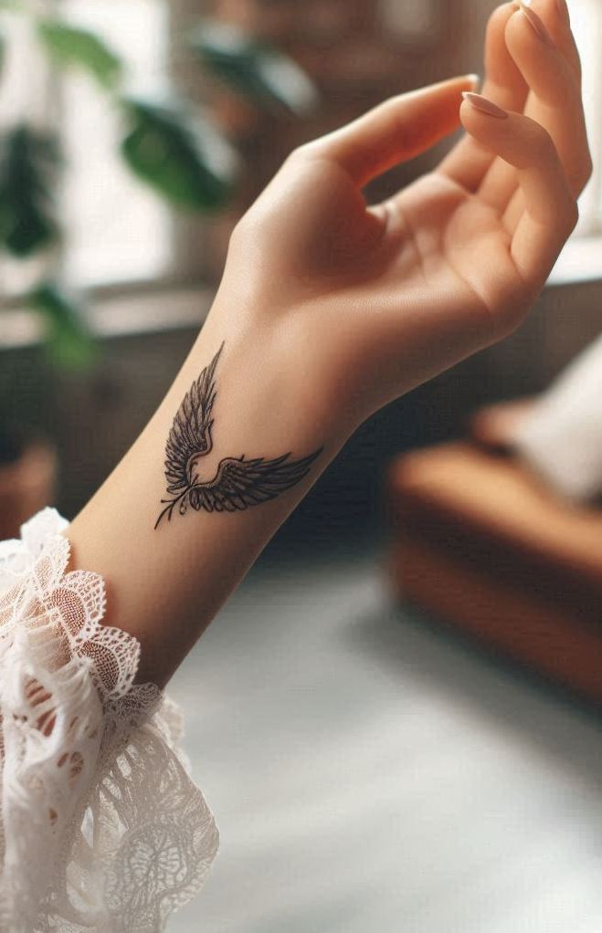 Angel vibes in the palm of your hand (or the curve of your collarbone). These little wing tattoos turn quiet ink into powerful sentiment.