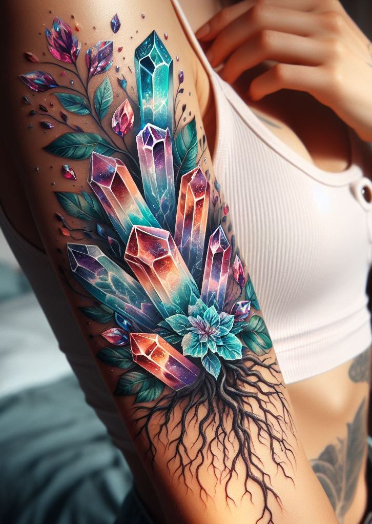 Gorgeous and grounded? Yes. These magic crystal tattoos fuse inner clarity with outer elegance in every inked facet.