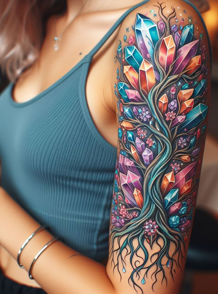 Ink that shines brighter than your morning intentions! These crystal-inspired tattoos bring clarity, charm, and a touch of cosmic flair.