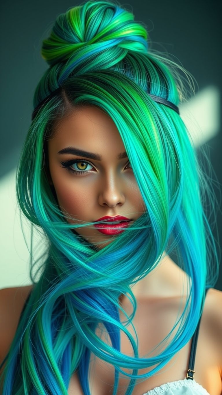 Why settle for beige when you can beam like a cosmic cupcake? These neon buns are charged with personality and pop!