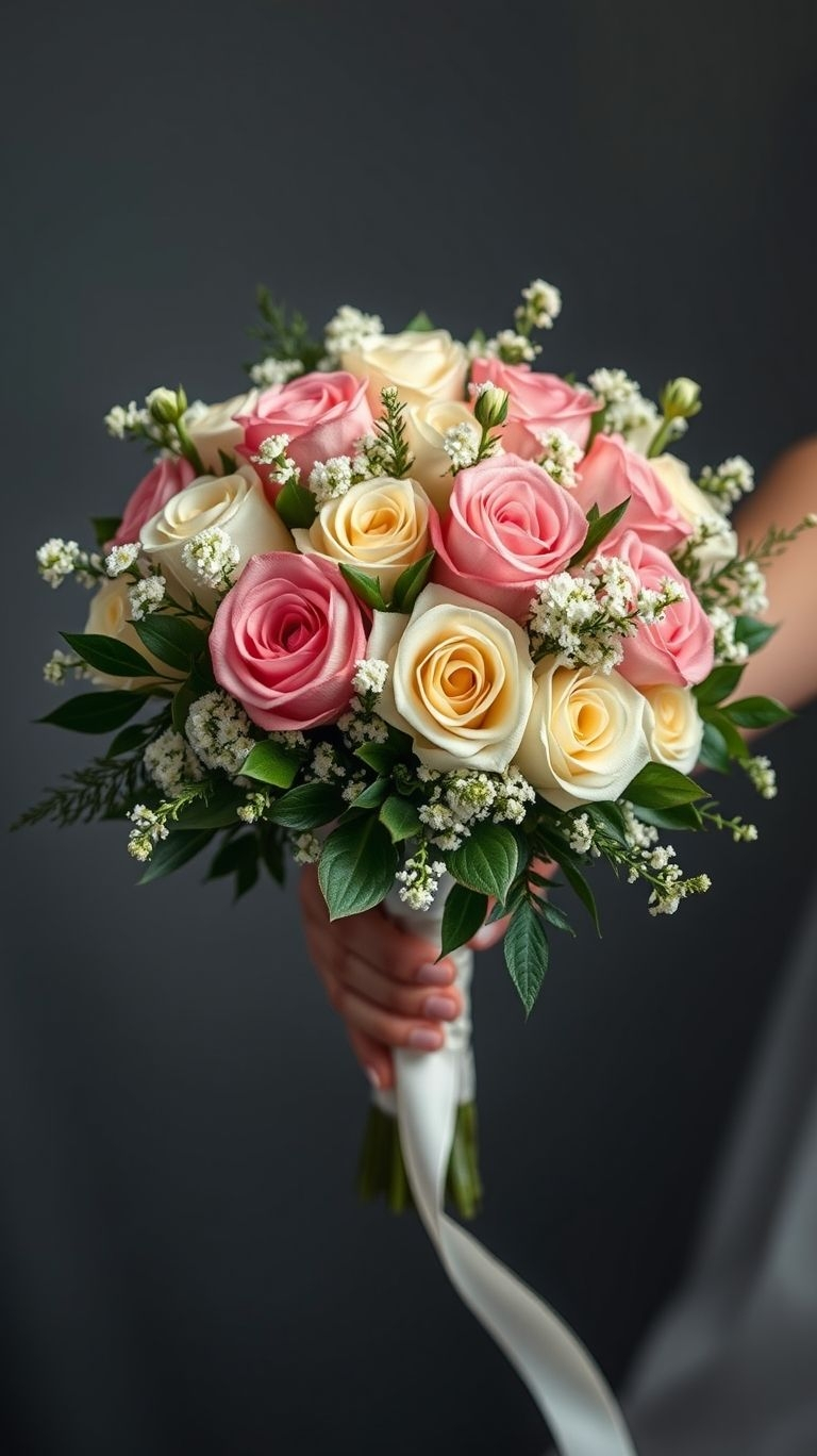 80+ Bouquet Ideas: Stunning Floral Wonders | Pocoko Pastel roses: proof that quiet beauty can still cause gasps. This bouquet isn’t loud—it’s eloquently unforgettable.