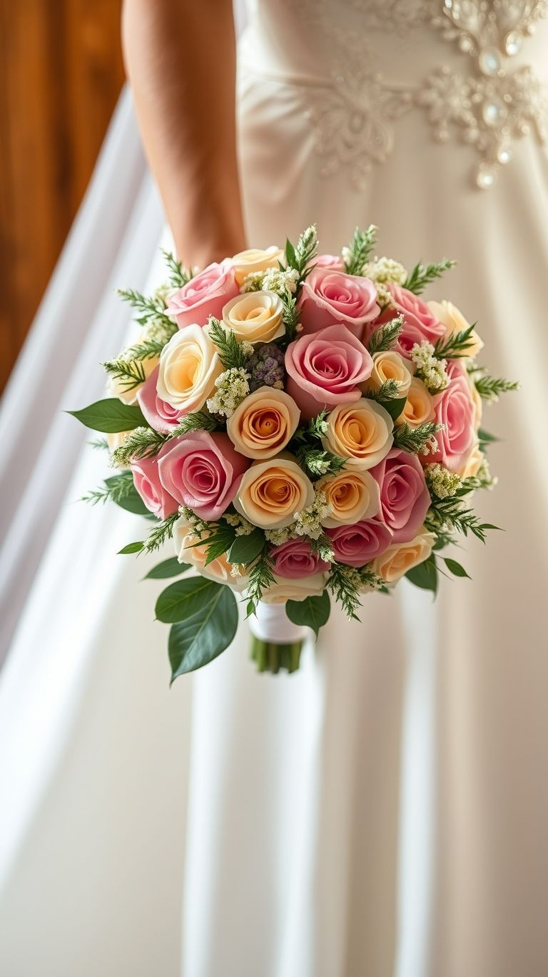 80+ Bouquet Ideas: Stunning Floral Wonders | Pocoko Sweet, subtle, and photogenic from every angle—this pastel rose arrangement just raised the bar on what gentle glam should look like.