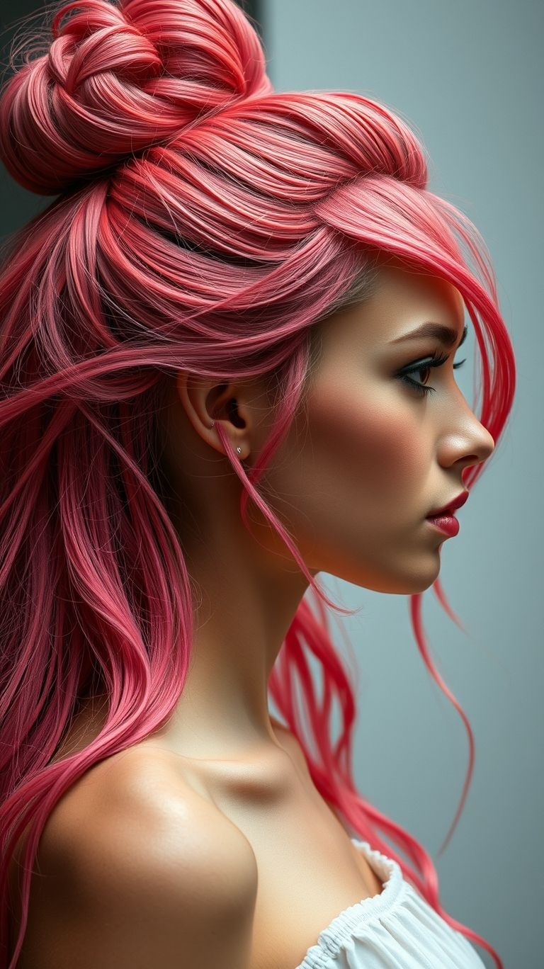 Blush Blaze Ballerina Bun Don’t let the ballerina fool you—this bun pirouettes straight through traditional and lands in bold brilliance.