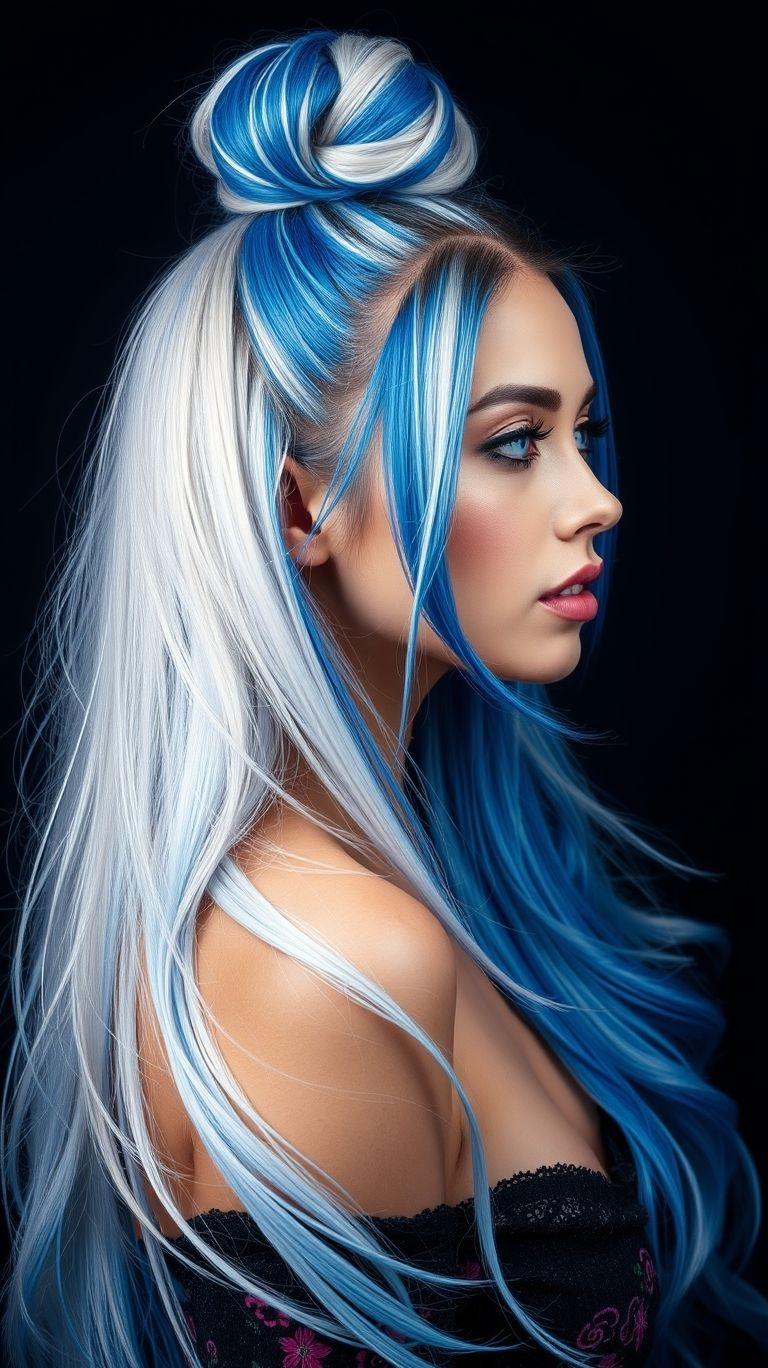 Pixel Storm Bun If pixels could swirl, this bun would break screens. Think silver static with electric zest—perfect for the avatar version of yourself IRL.