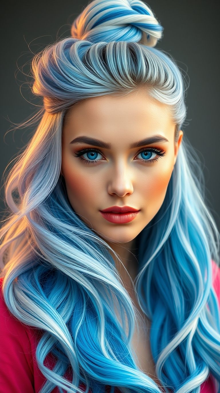 Frozen Fire Knot Chilly metallic vibes meet the flaming pulse of neon. It’s icy. It’s fiery. It’s everything your hairstyle wished it could be.