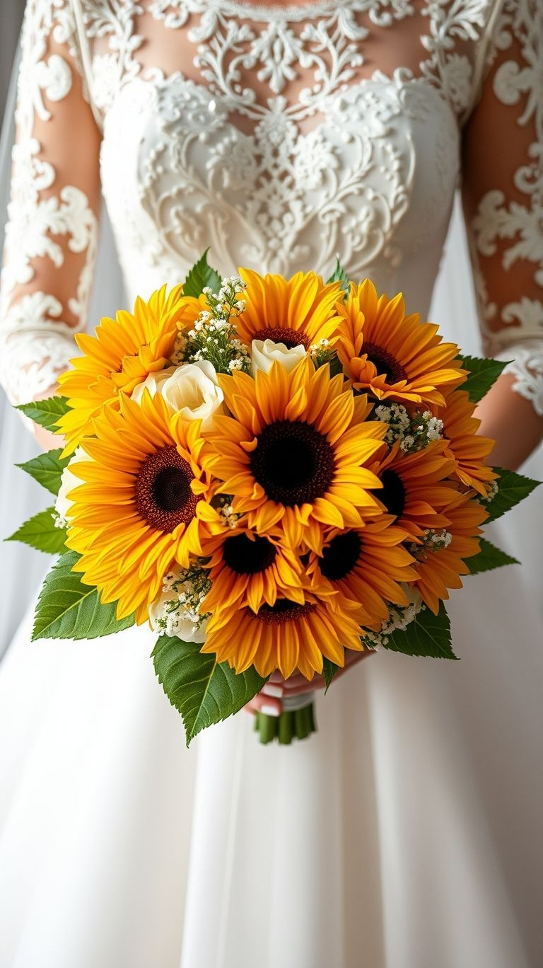 80+ Bouquet Ideas: Stunning Floral Wonders | Pocoko When your bouquet feels like a warm hug—sunflowers bring the golden hour to your aisle, with smiles that bloom bigger than your aunt’s compliments.