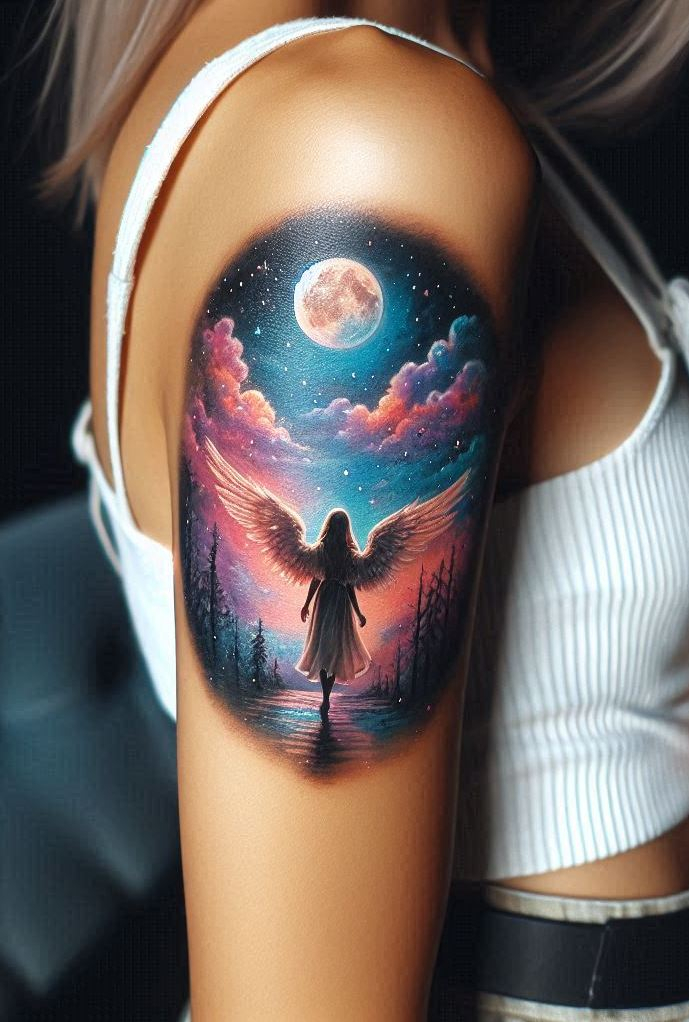 These aren’t just tattoos—they’re whispers of freedom. Angel wings make for Magical Tattoos for women who believe in rising, soaring, and never settling.
