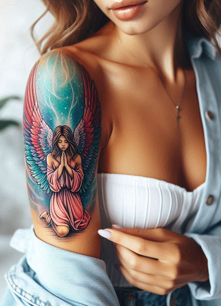 Angel wings tattoos are more than pretty—they’re powerful. Perfect for anyone exploring Magical Tattoos for women with a celestial twist.