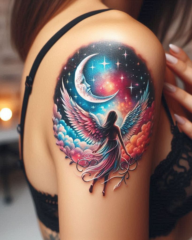 Want a tattoo that’s soft but fierce? Angel wings are the kind of Magical Tattoos for women that say “I’ve got wings—and I know how to use them.”