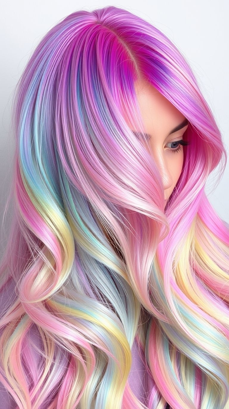 You don't have to go neon to live your fantasy hair dreams. Cotton candy hair is one of the softest, prettiest Hair Color Ideas out there for a gentle, whimsical, and utterly enchanting vibe.