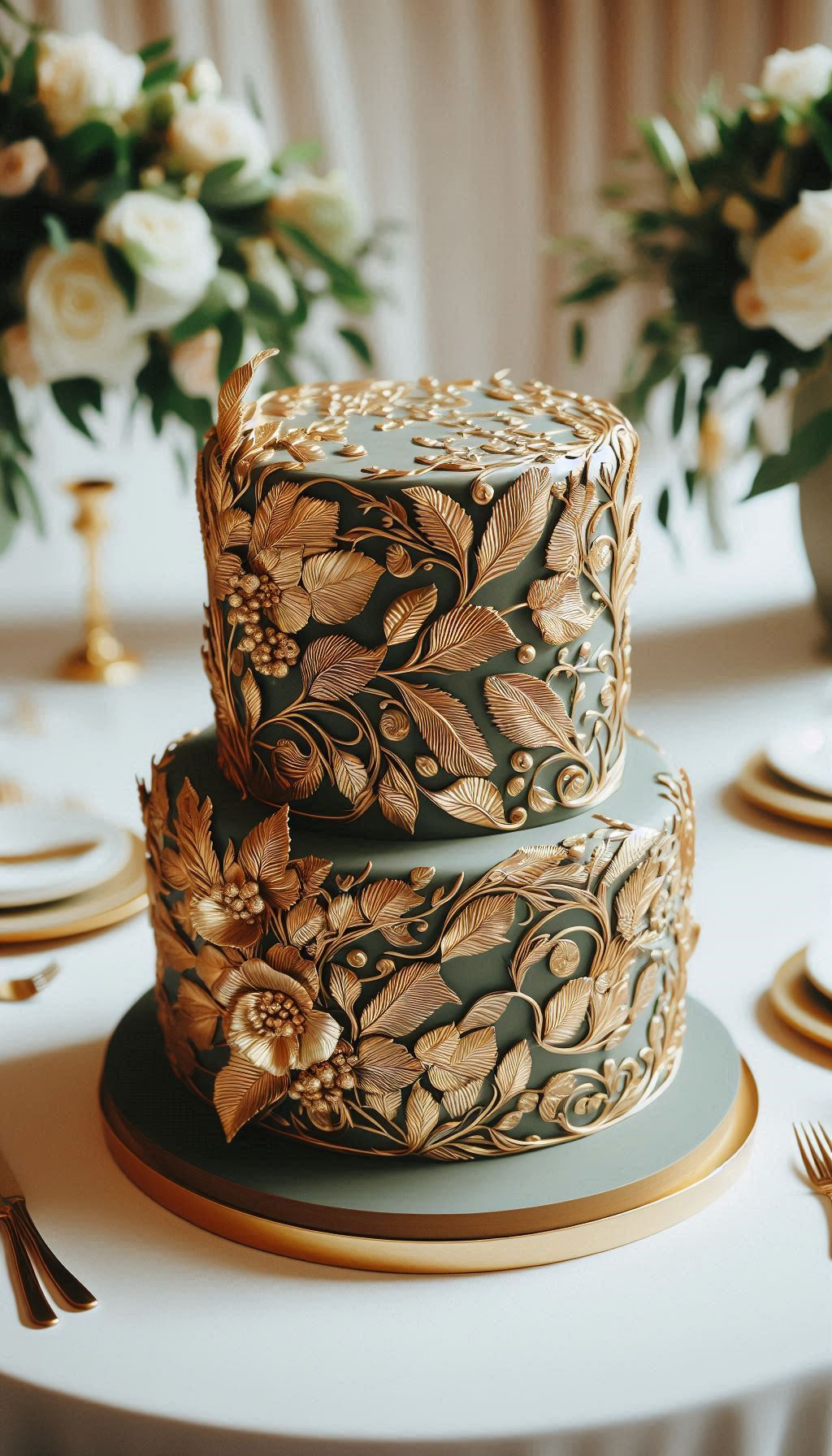 Some couples get a wedding cake; others commission a piece of edible couture. The emerald feather bloom design is for the fashion-forward duo, turning dessert into a runway-worthy masterpiece that tastes as good as it looks.