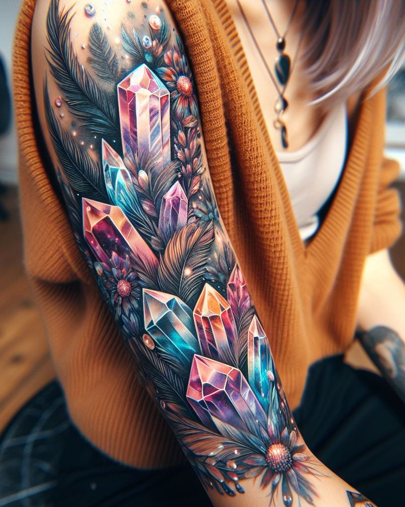 Want your ink to feel like a spell in motion? Magic Crystals tattoos are the kind of Tattoo designs that make your aura look as good as your outfit.