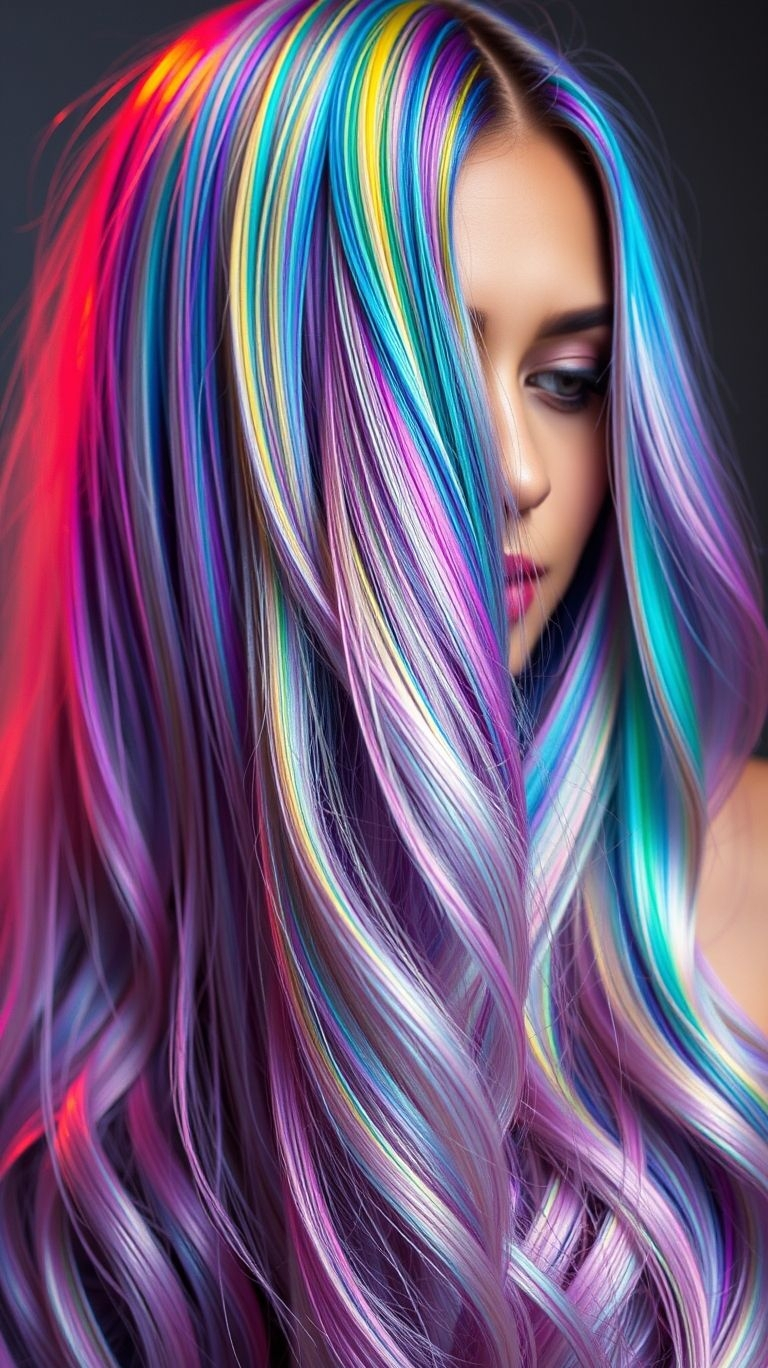 Want to be utterly unforgettable? These neon rainbow looks are the kind of Hair Color Ideas that basically turn you into a beautiful, walking highlighter. Subtlety is officially overrated and we're here for it.