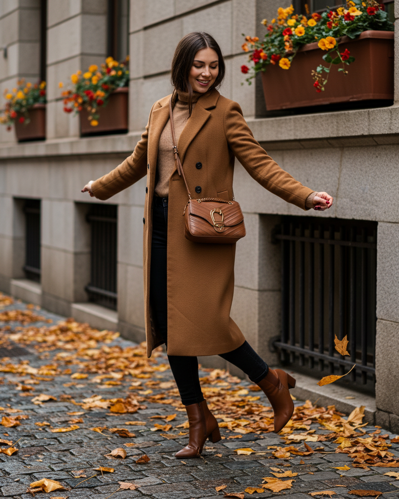 Fall Outfits that make you feel like a walking editorial? This one’s got the angles, the layers, and the attitude to match.