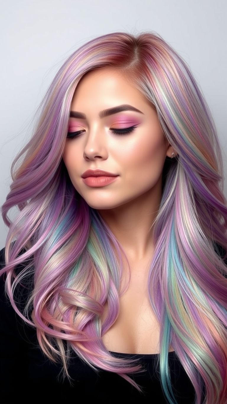 This is the "quiet luxury" of fantasy hair, and we are completely obsessed. Pearlescent hair offers subtle, sophisticated Hair Color Ideas that shimmer with soft pastels without ever shouting for attention; it simply glows.