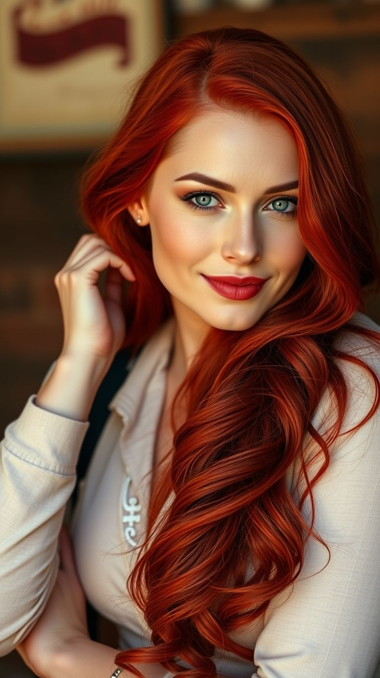 This color is the very definition of quiet, unshakable confidence. Rich auburn is one of those powerful Hair Color Ideas that makes a huge statement without ever having to shout.