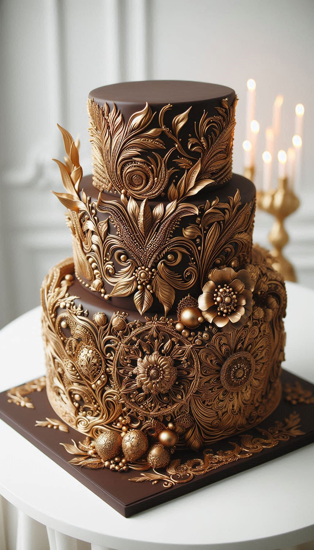 Who says romance can't be a little dark and decadent? A Royale Chocolate wedding cake is perfect for a glamorous evening reception, setting a mood of sophisticated mystery. This is the wedding cake equivalent of a black-tie invitation.