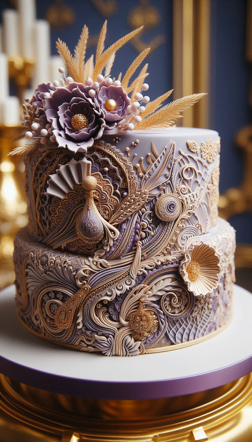 Why have a jewel on your finger when you can have a giant one on your dessert table? This amethyst-inspired wedding cake is a true gem, sparkling with a unique and sophisticated charm. A truly precious wedding cake for a priceless moment.