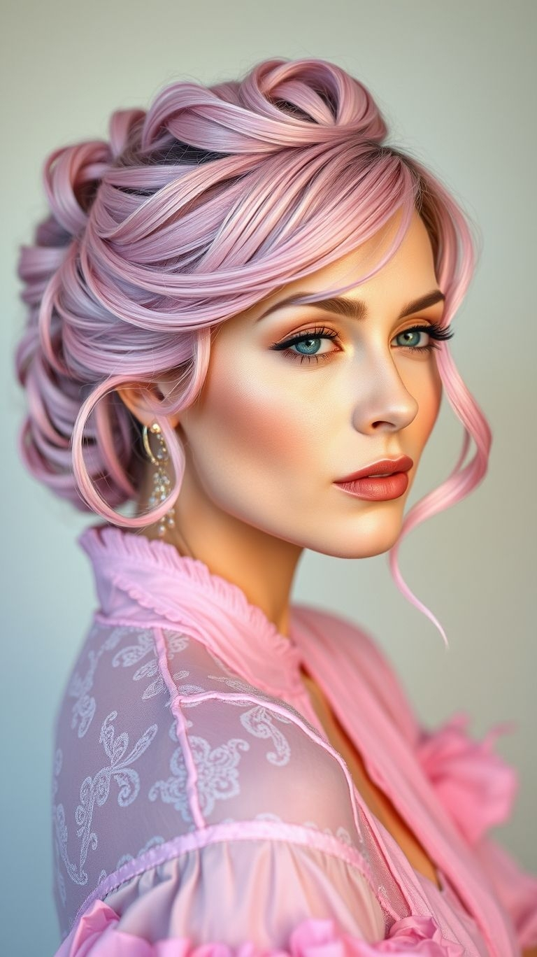 I'm pretty sure there's an entire pack of bobby pins holding this masterpiece together, and it's worth every single one. Some wedding hairstyles are just pure architectural genius.